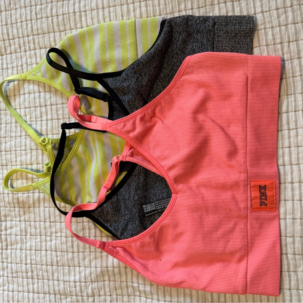 Victoria's Secret Sports Bras - Pink, Gray, Yellow